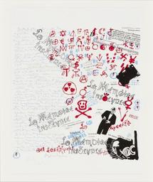 La mémoire insoluble, "il y a 50 ans" : Série Laszlo remis à neuf n°1 / Jacques Villeglé | Laszlo, Jean-Noël. Artiste